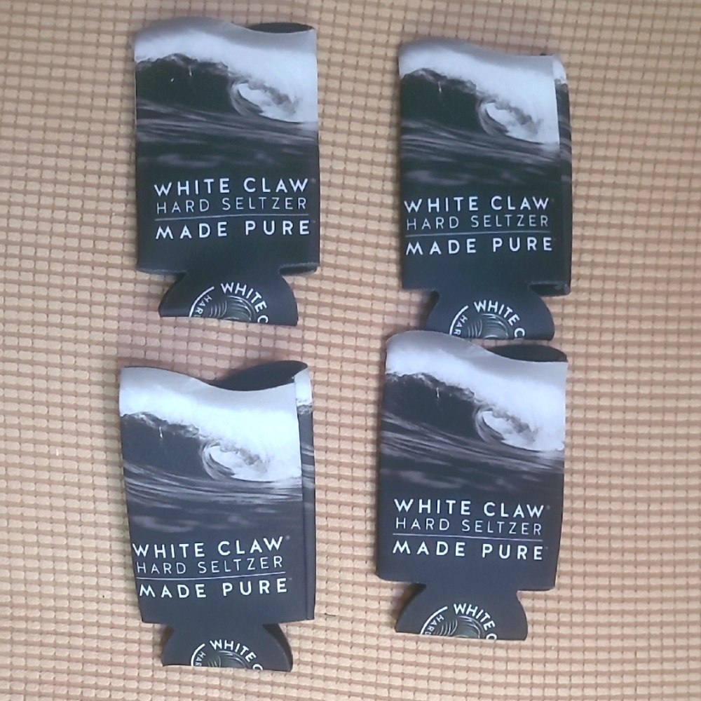 NWOT 4 White Claw Koozies